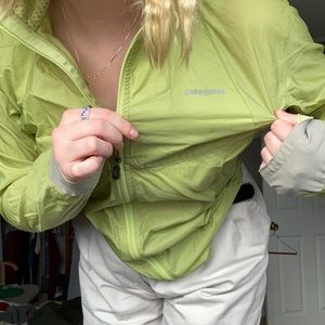 green patagonia hiking jacket